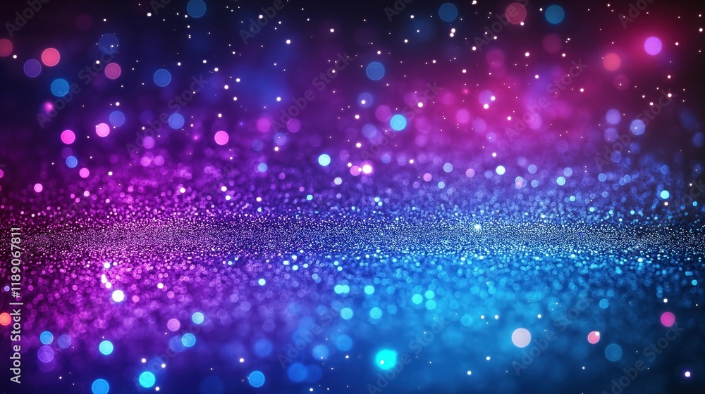 Poster abstract glitter background with vibrant neon colors. shimmering sequins create gradient effect of b