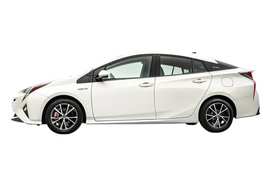 Toyota Prius isolated on white. 