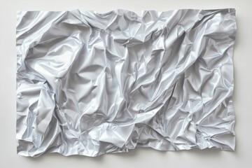Crumpled plastic packaging mockup featuring album cover design with polyethylene texture details for creative projects and music industry visuals