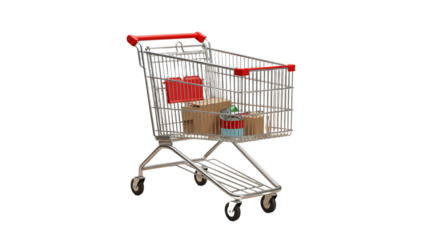 shopping cart isolated on white