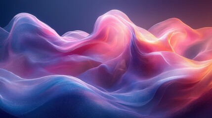 Obraz premium Abstract Background - Colorful Flowing Waves of Light and Particles