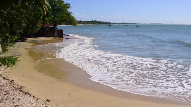 Calm beach in the morning at Paracuru beach, Ceara, Brazil.
