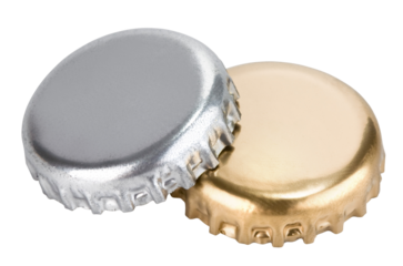  bottle caps isolated