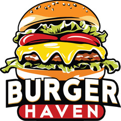 Hamburger on white background
