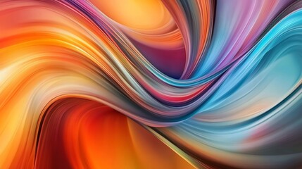 Serene Gradient Flow - Abstract Composition with Fluid Curves and Modern Minimalism in Gentle Hues and Smooth Transitions