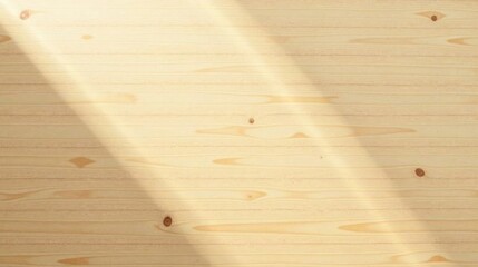 Warm Light Across Smooth Light Wood Grain Surface