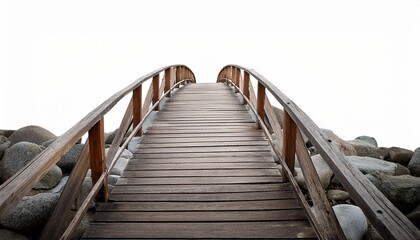wooden bridge over the river