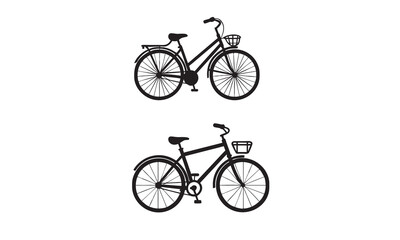 Fototapeta premium Here is a clean vector silhouette of a bicycle with minimalist details and sharp lines. 