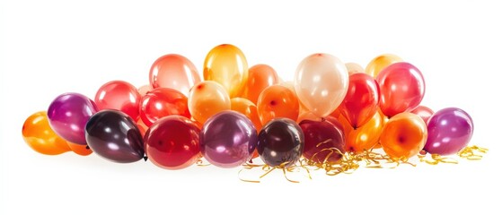 Obraz premium A collection of colorful balloons on a white background