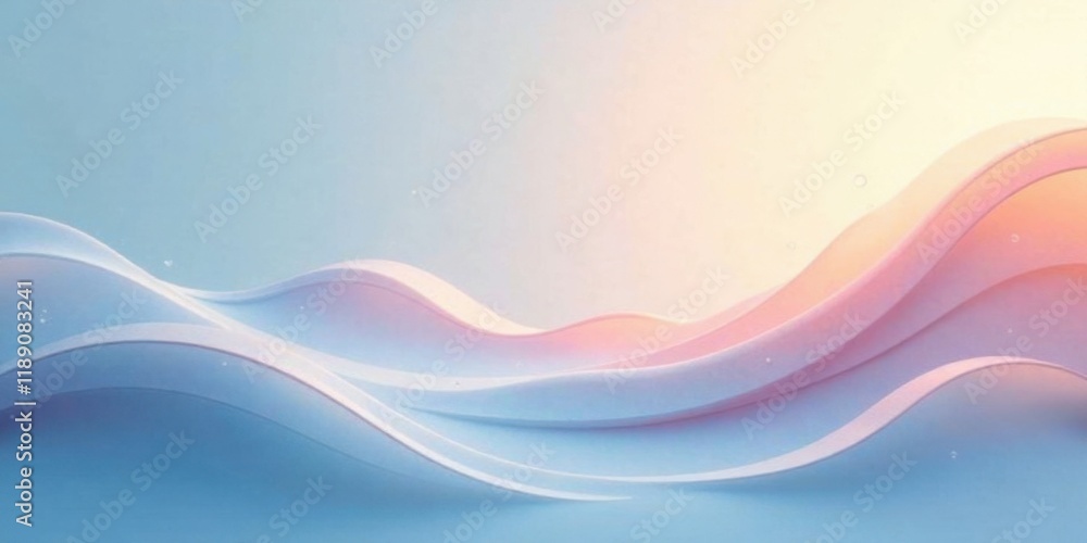 Poster serene pastel waves an abstract background of gentle curves and soft hues