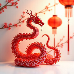 Obraz premium Traditional Chinese Snacks with Technology Theme