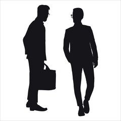 Businessman or Employee Silhouette vector illustration