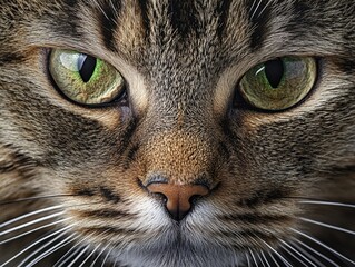 close up of a cat face