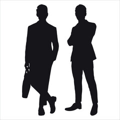 Businessman or Employee Silhouette vector illustration