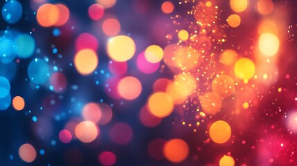 Colorful bokeh lights abstract background digital art vibrant atmosphere