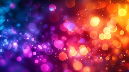Vibrant bokeh lights create stunning visuals digital art abstract background