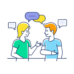 best friends in conversation icon