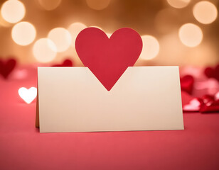 valentine card with hearts with copy space, Happy Valentine's Day card