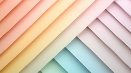Fototapeta premium Serene Pastel Gradient: Abstract Geometric Minimalism