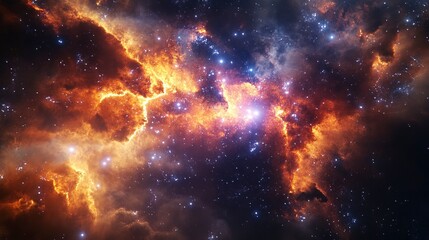 Fototapeta premium beautiful cosmic nebula with abstract color gradation