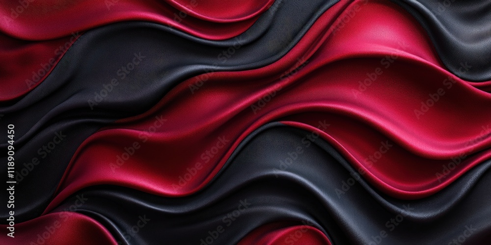 Poster red and black wavy background abstract design for graphics and visual projects valentine day