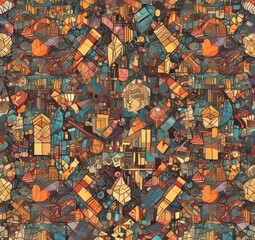 Obraz premium Illustration of abstract tech background.