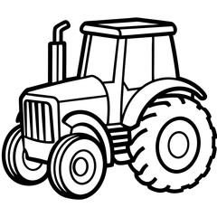 Geometric Tractor Vector Art