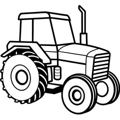 Geometric Tractor Vector Art