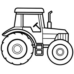 Geometric Tractor Vector Art