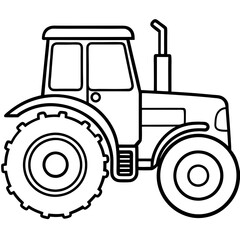 Geometric Tractor Vector Art