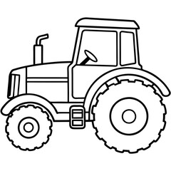 Geometric Tractor Vector Art