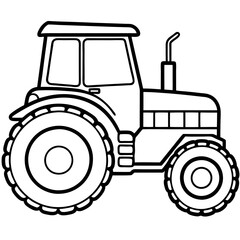 Geometric Tractor Vector Art