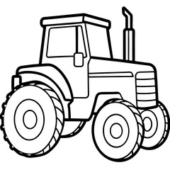 Geometric Tractor Vector Art
