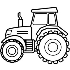 Geometric Tractor Vector Art