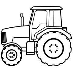 Geometric Tractor Vector Art