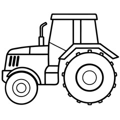 Geometric Tractor Vector Art