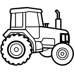 Geometric Tractor Vector Art
