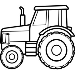Geometric Tractor Vector Art