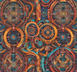 Illustration of abstract tech background.
