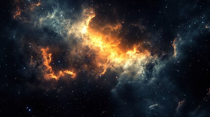 Fototapeta premium beautiful cosmic nebula with abstract color gradation