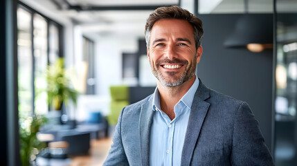 Obraz premium A portrait of a smiling, handsome CEO.
