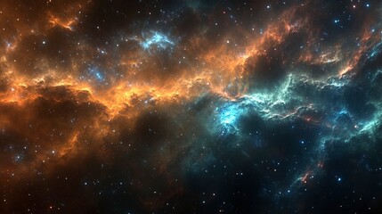 Fototapeta premium beautiful cosmic nebula with abstract color gradation