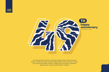 Number 49 logo icon design, 49th birthday logo number, anniversary 49