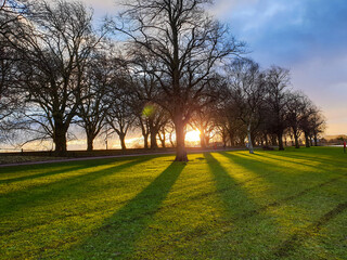 A beautiful sunrise over the River Trent in Nottingham.