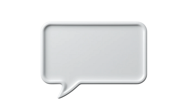  white speech bubble pin