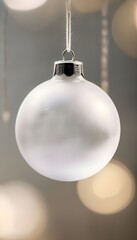 silver christmas ball