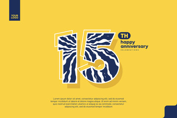 Number 15 logo icon design, 15th birthday logo number, anniversary 15