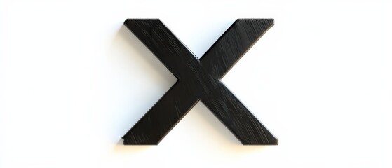 Obraz premium a black 'x' on a white background