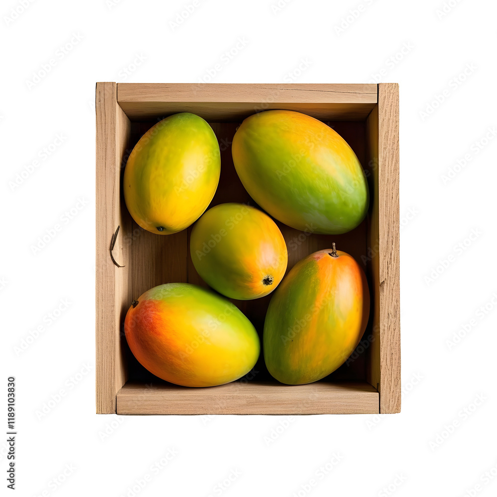 Wall mural  Mangos in big wood box