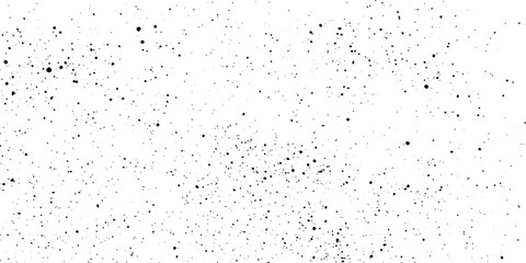Dusty textured white background with gritty halftone dots, black spray paint splatters, ink stains, and realistic grunge overlays for a retro look